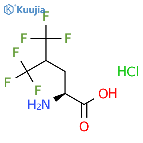(2S)-2-amino-5,5,5-trifluoro-4-(trifluoromethyl)pentanoic acid hydrochloride structure