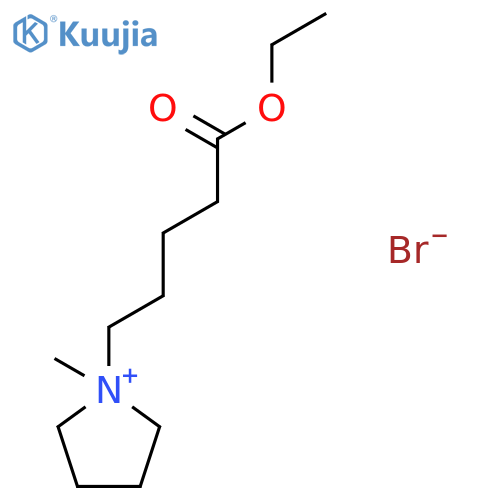 Pyrrolidinium, 1-(5-ethoxy-5-oxopentyl)-1-methyl-, bromide structure