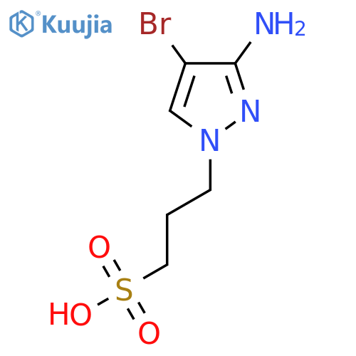 3-(3-amino-4-bromo-1H-pyrazol-1-yl)propane-1-sulfonic acid structure