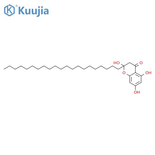 4H-1-BENZOPYRAN-4-ONE, 2-HENEICOSYL-2,3-DIHYDRO-2,5,7-TRIHYDROXY- structure