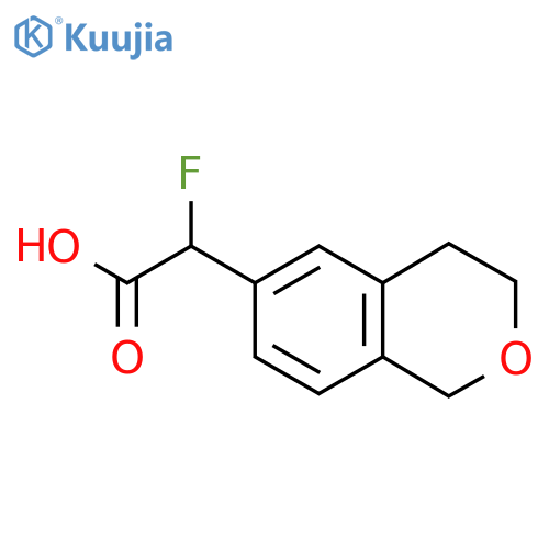 2-(3,4-dihydro-1H-2-benzopyran-6-yl)-2-fluoroacetic acid structure