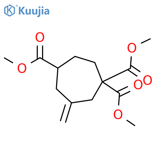 1,1,4-Cycloheptanetricarboxylic acid, 6-methylene-, trimethyl ester structure
