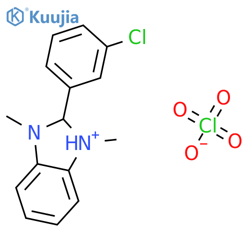 1H-Benzimidazolium, 2-(3-chlorophenyl)-1,3-dimethyl-, perchlorate structure