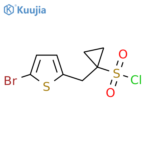 1-(5-bromothiophen-2-yl)methylcyclopropane-1-sulfonyl chloride structure