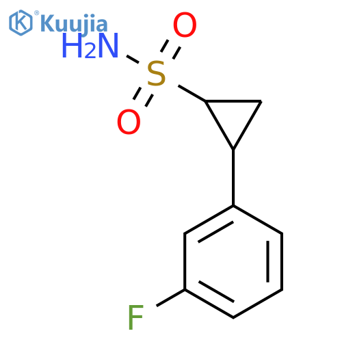2-(3-fluorophenyl)cyclopropane-1-sulfonamide structure