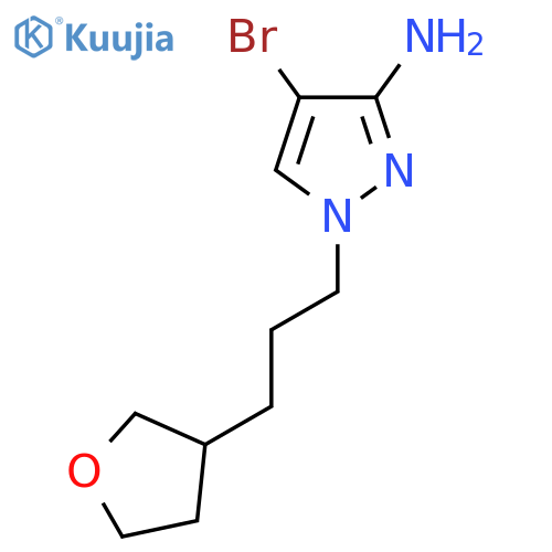 4-bromo-1-3-(oxolan-3-yl)propyl-1H-pyrazol-3-amine structure