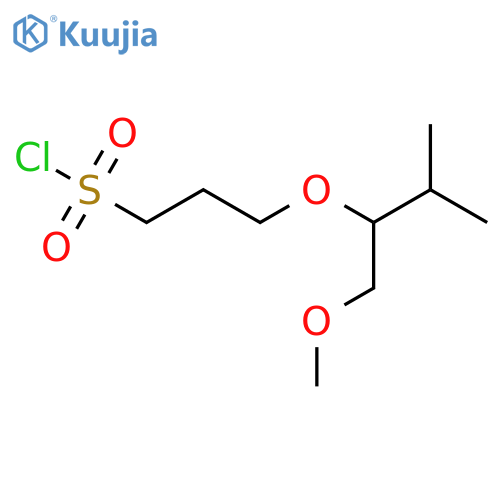 3-(1-methoxy-3-methylbutan-2-yl)oxypropane-1-sulfonyl chloride structure