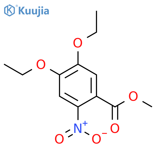 Benzoicacid, 4,5-diethoxy-2-nitro-, methyl ester structure