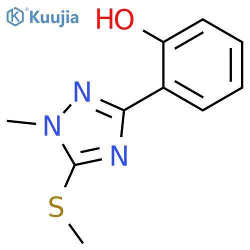 Phenol, 2-[1-methyl-5-(methylthio)-1H-1,2,4-triazol-3-yl]- structure