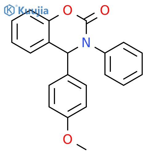 2H-1,3-Benzoxazin-2-one, 3,4-dihydro-4-(4-methoxyphenyl)-3-phenyl- structure