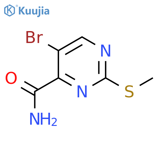5-Bromo-2-(methylsulfanyl)pyrimidine-4-carboxamide structure