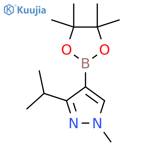 1-methyl-3-(propan-2-yl)-4-(tetramethyl-1,3,2-dioxaborolan-2-yl)-1H-pyrazole structure