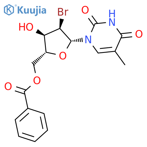 Uridine, 2'-bromo-2'-deoxy-5-methyl-, 5'-benzoate structure