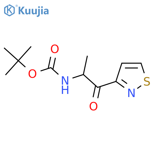 tert-butyl N-[1-oxo-1-(1,2-thiazol-3-yl)propan-2-yl]carbamate structure