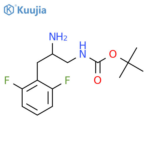 tert-butyl N-2-amino-3-(2,6-difluorophenyl)propylcarbamate structure
