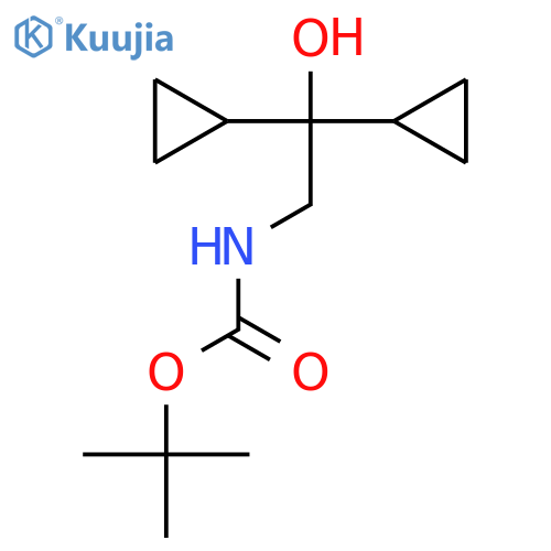tert-butyl N-(2,2-dicyclopropyl-2-hydroxyethyl)carbamate structure