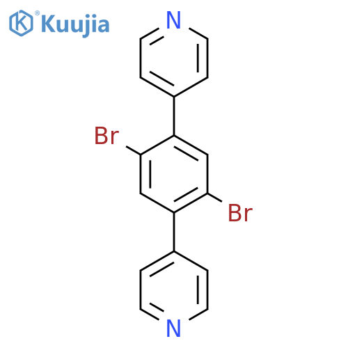 4,4'-(2,5-Dibromo-1,4-phenylene)dipyridine structure