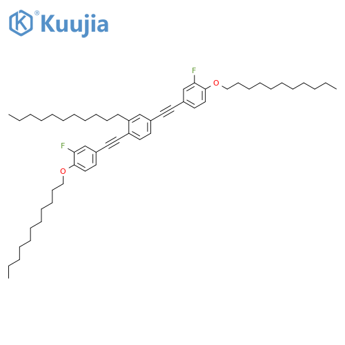 Benzene, 1,4-bis[[3-fluoro-4-(undecyloxy)phenyl]ethynyl]-2-undecyl- structure