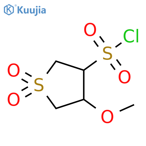 4-methoxy-1,1-dioxo-1lambda6-thiolane-3-sulfonyl chloride structure