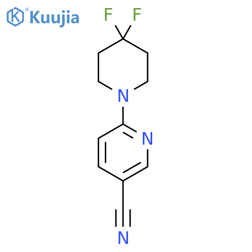 6-(4,4-difluoropiperidin-1-yl)pyridine-3-carbonitrile structure