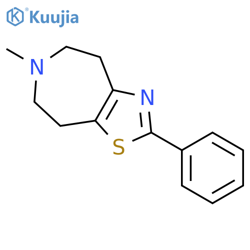 4H-Thiazolo[4,5-d]azepine, 5,6,7,8-tetrahydro-6-methyl-2-phenyl- structure