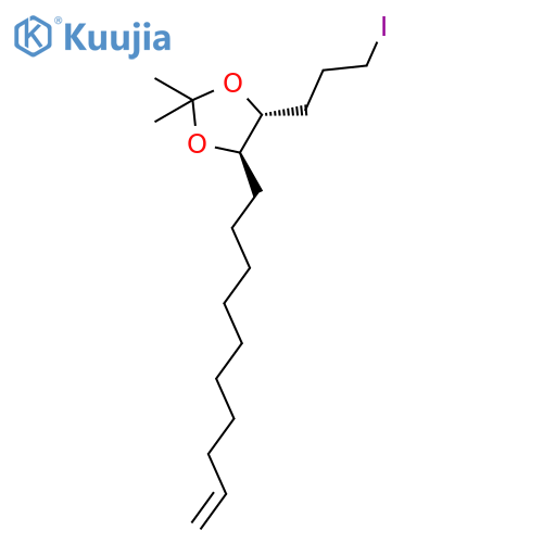 1,3-Dioxolane, 4-(9-decenyl)-5-(3-iodopropyl)-2,2-dimethyl-, (4R,5R)- structure