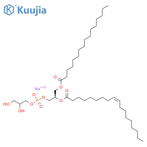 1-Palmitoyl-2-oleoyl-sn-glycero-3-phosphoglycerol, sodium salt structure