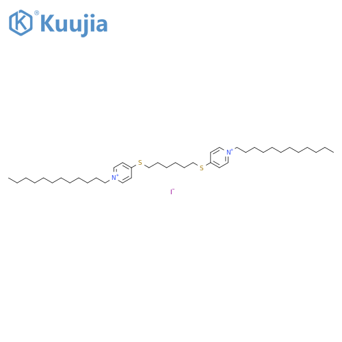 Pyridinium, 4,4'-[1,6-hexanediylbis(thio)]bis[1-dodecyl-, diiodide structure