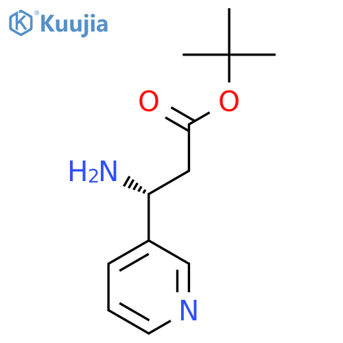 tert-butyl (3R)-3-amino-3-(pyridin-3-yl)propanoate structure