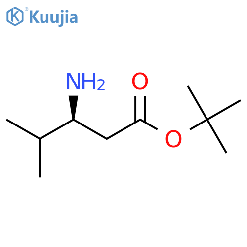 Pentanoic acid, 3-amino-4-methyl-, 1,1-dimethylethyl ester, (S)- structure