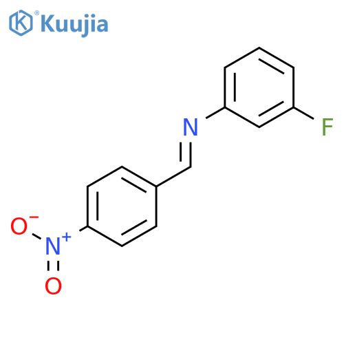 Benzenamine, 3-fluoro-N-[(4-nitrophenyl)methylene]- structure