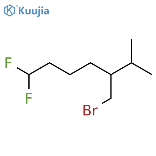 5-(Bromomethyl)-1,1-difluoro-6-methylheptane structure