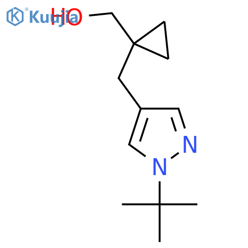 {1-(1-tert-butyl-1H-pyrazol-4-yl)methylcyclopropyl}methanol structure