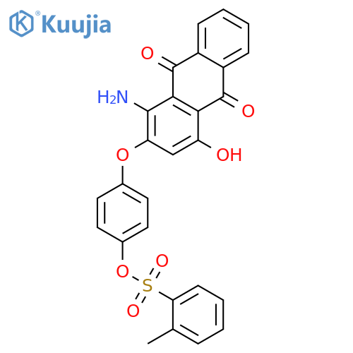 4-[(1-amino-9,10-dihydro-4-hydroxy-9,10-dioxo-2-anthryl)oxy]phenyl o-toluenesulphonate structure