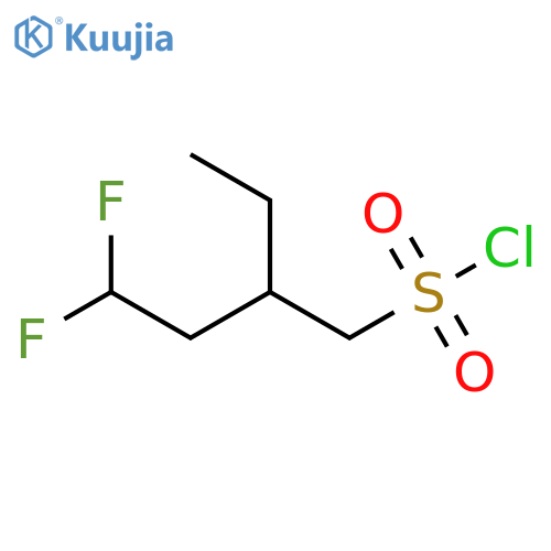 2-ethyl-4,4-difluorobutane-1-sulfonyl chloride structure