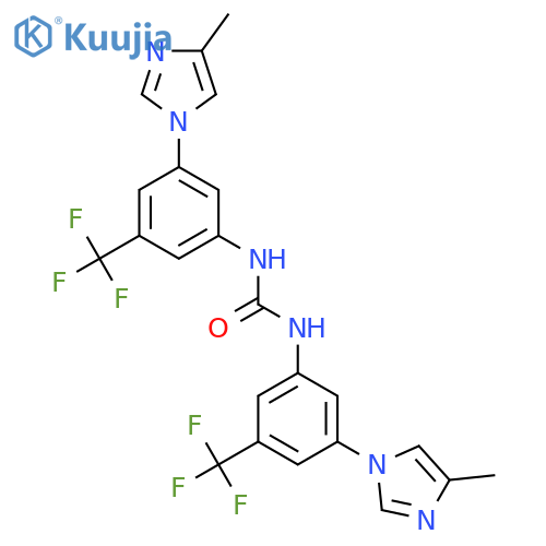 N,N'-Bis[3-(4-methyl-1H-imidazol-1-yl)-5-(trifluoromethyl)phenyl]urea structure