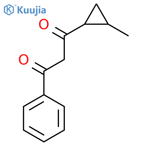 1-(2-methylcyclopropyl)-3-phenylpropane-1,3-dione structure