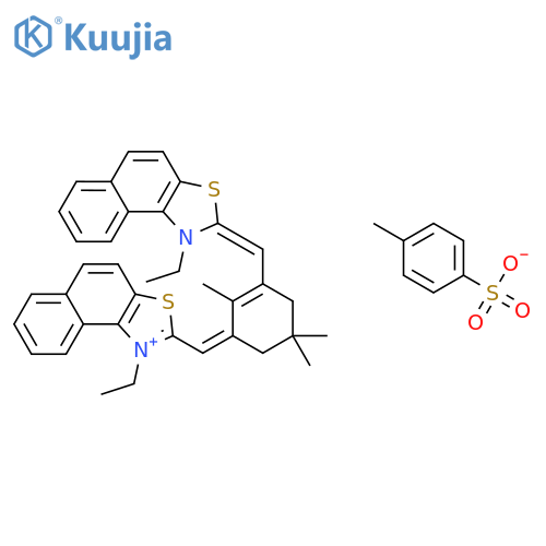 1-ETHYL-2-[(3-([1-ETHYLNAPHTHO[1,2-D][1,3]THIAZOL-2(1H)-YLIDENE]METHYL)-2,5,5-TRIMETHYL-2-CYCLOHEXEN-1-YLIDENE)METHYL]NAPHTHO[1,2-D][1,3]THIAZOL-1-IUM 4-METHYLBENZENESULFONATE structure