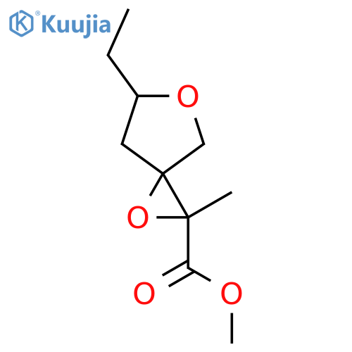 Methyl 6-ethyl-2-methyl-1,5-dioxaspiro[2.4]heptane-2-carboxylate structure