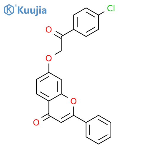 4H-1-Benzopyran-4-one, 7-[2-(4-chlorophenyl)-2-oxoethoxy]-2-phenyl- structure