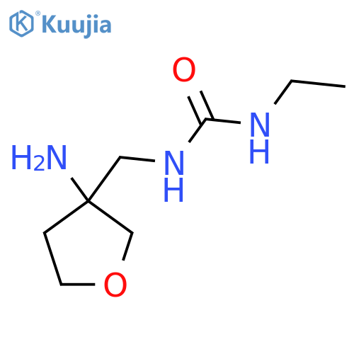 1-(3-aminooxolan-3-yl)methyl-3-ethylurea structure