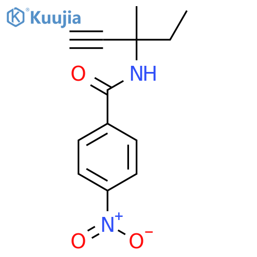 Benzamide, N-(1-ethyl-1-methyl-2-propynyl)-4-nitro- structure