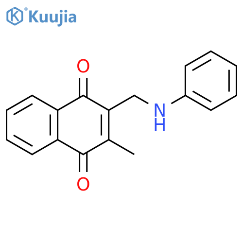 1,4-Naphthalenedione, 2-methyl-3-[(phenylamino)methyl]- structure