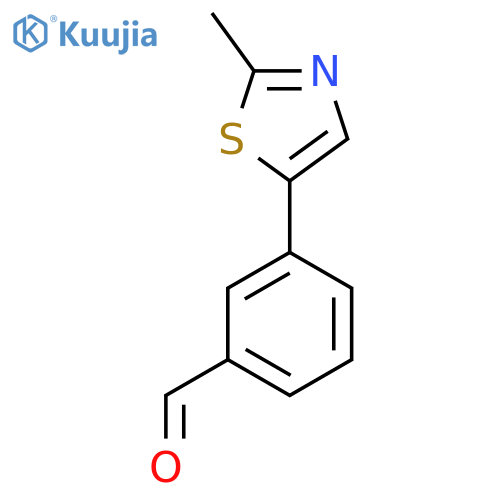 3-(2-methyl-1,3-thiazol-5-yl)benzaldehyde structure