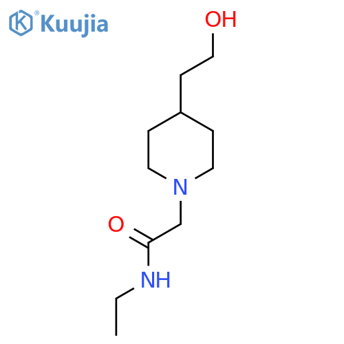 N-Ethyl-2-(4-(2-hydroxyethyl)piperidin-1-yl)acetamide structure