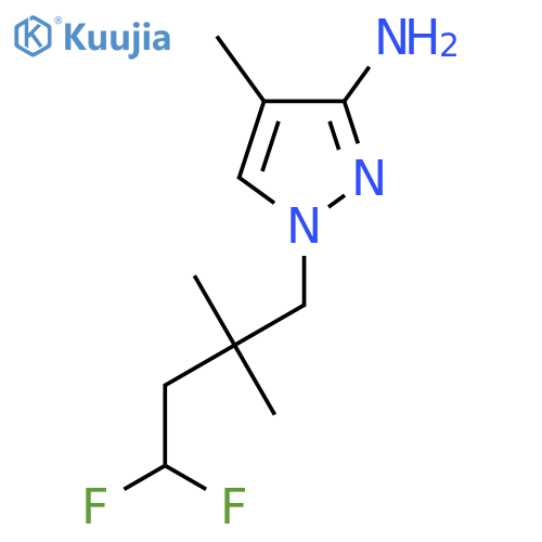 1-(4,4-difluoro-2,2-dimethylbutyl)-4-methyl-1H-pyrazol-3-amine structure