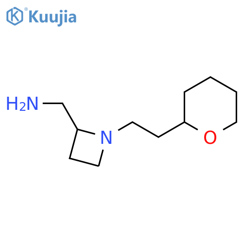 {1-2-(oxan-2-yl)ethylazetidin-2-yl}methanamine structure