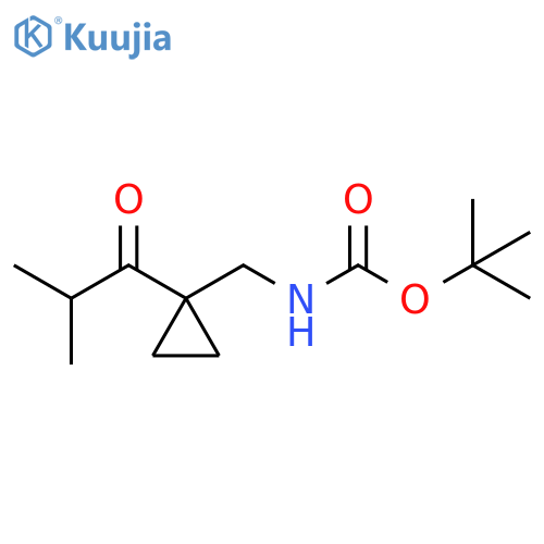 Carbamic acid, N-[[1-(2-methyl-1-oxopropyl)cyclopropyl]methyl]-, 1,1-dimethylethyl ester structure