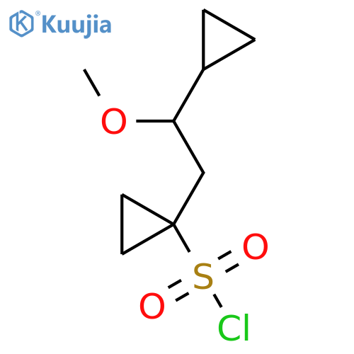 1-(2-cyclopropyl-2-methoxyethyl)cyclopropane-1-sulfonyl chloride structure