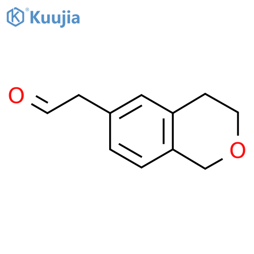2-(3,4-dihydro-1H-2-benzopyran-6-yl)acetaldehyde structure